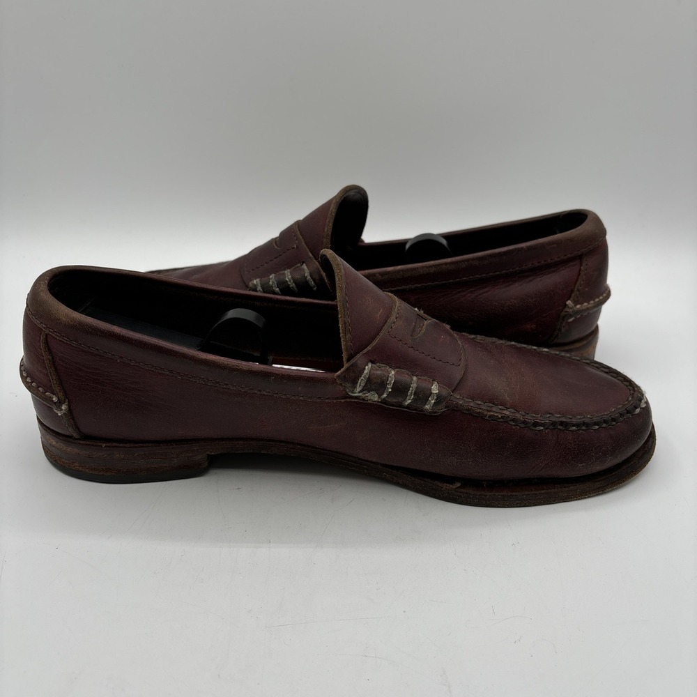 Rancourt & Co Penny Loafer Men's 10.5 D Leather Red Brown Made in USA READ - Picture 9 of 16